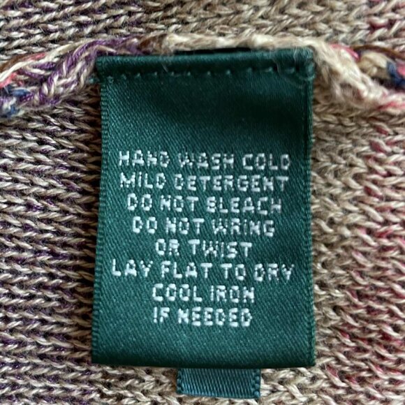 LAUREN RALPH LAUREN Petite PL Linen Cotton Silk Striped Knit Top Multicolor - Picture 10 of 10